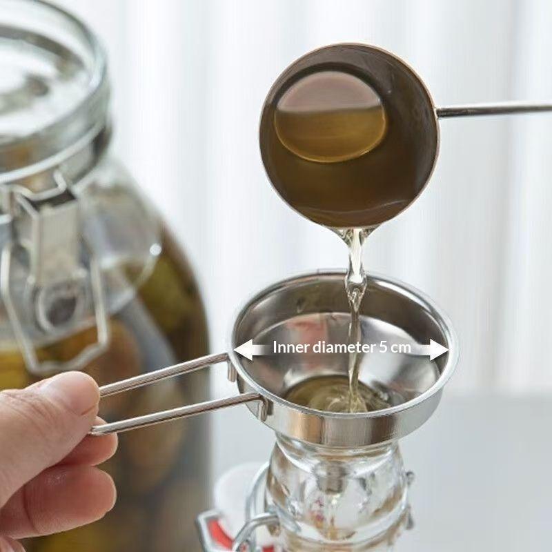 Kitchen Gadgets For Small Kitchens - Embudo de acero inoxidable con mango,