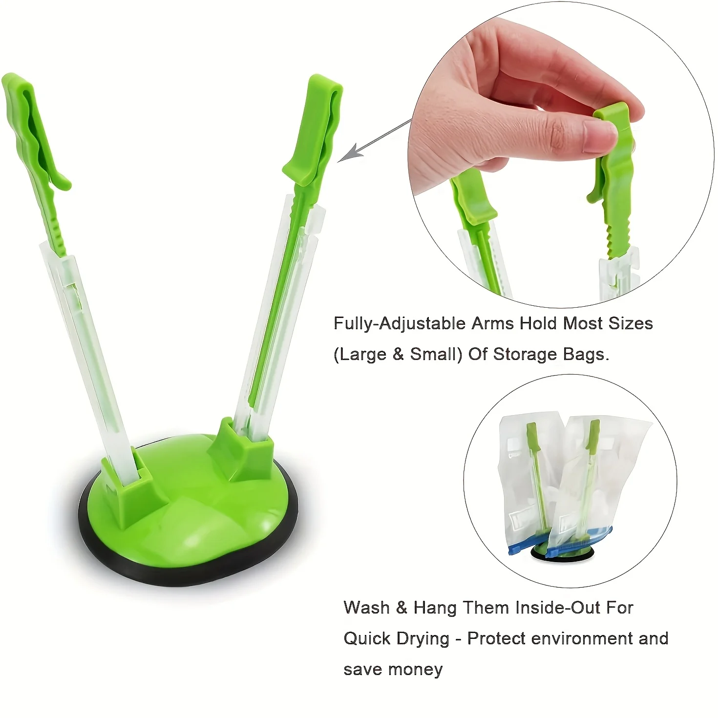 Soporte de bolsa con cremaller - Kitchen Hand Gadgets reseña y precio