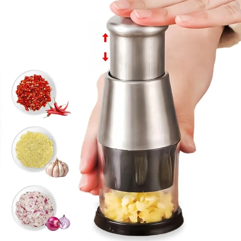Picador de Ajo Manual de Acero - Kitchen Hand Gadgets reseña y precio