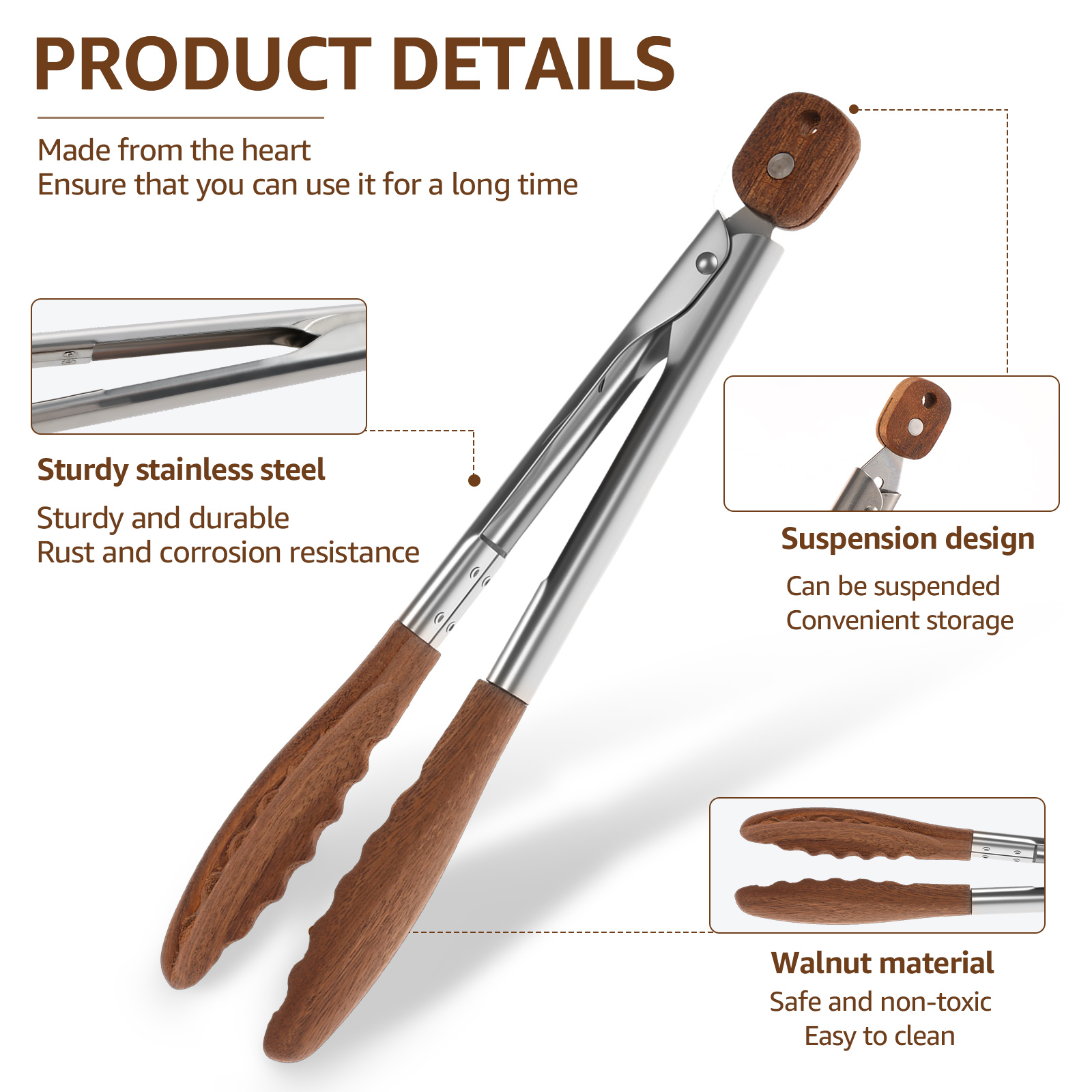 Pinzas para alimentos de mader - Kitchen Gadgets Latest reseña y precio